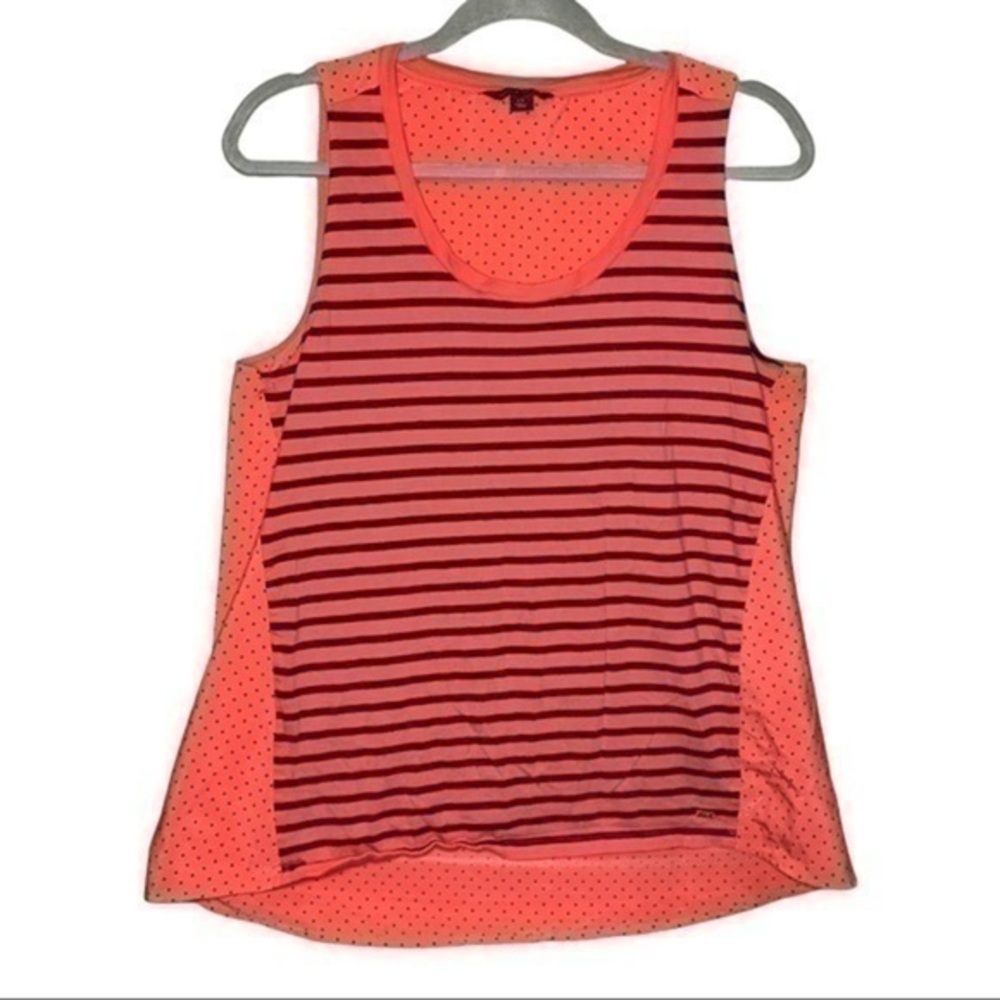 Tommy Hilfiger Stripe Polka Dot Top Size Large
